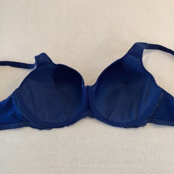 Wacoal Bra Women’s Size 34DD Basic Benefits Contour Underwire Navy Blue 853290‎ - Picture 10 of 11